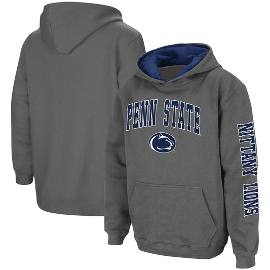 Youth Colosseum Charcoal Penn State Nittany Lions 2-Hit Team Pullover Hoodie