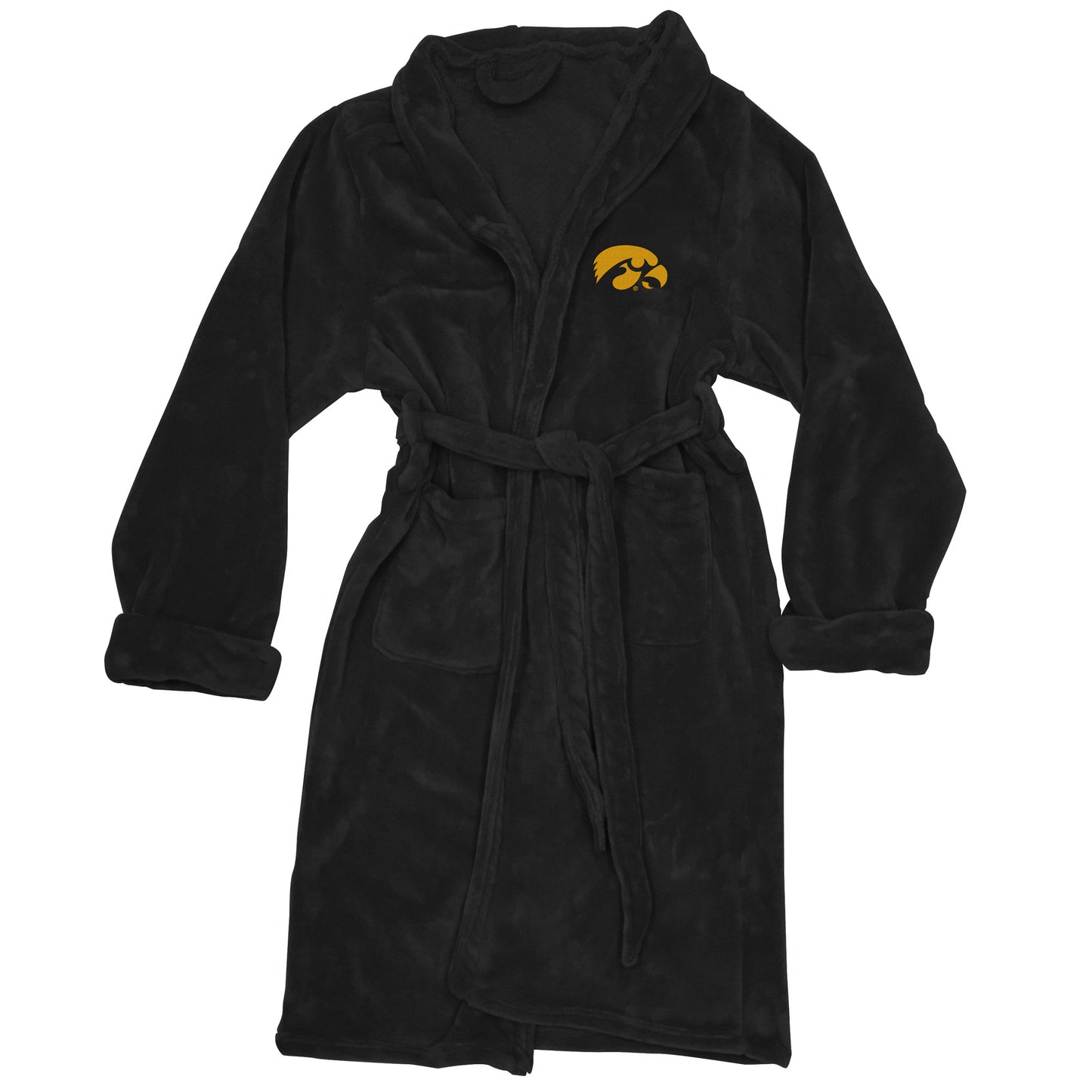 Men's The Northwest Group Black Iowa Hawkeyes Silk Touch Bath Robe