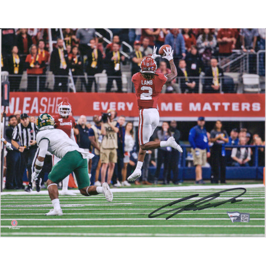 CeeDee Lamb Oklahoma Sooners Autographed 8'' x 10'' Leaping Catch Photograph