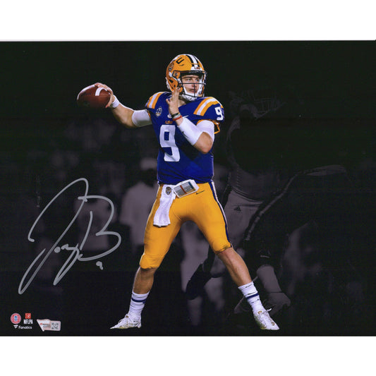Joe Burrow LSU Tigers Autographed 11" x 14" Passing Spotlight Photograph