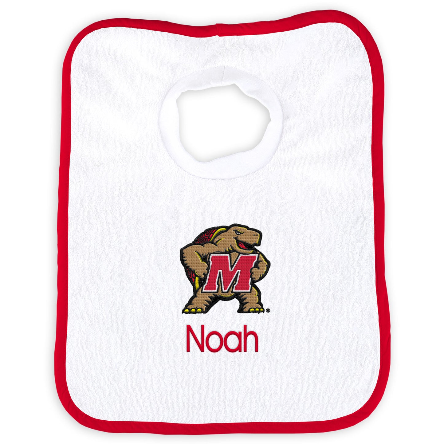 Newborn & Infant Maryland Terrapins Personalized Bib