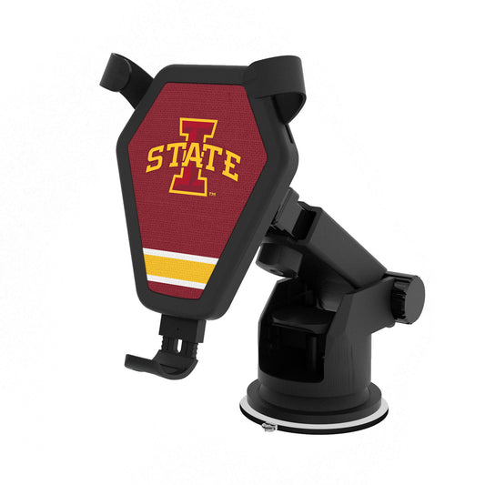 Iowa State Cyclones Stripe Design Wireless Car Charger