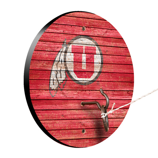 Utah Utes Weathered Design Hook and Ring Game