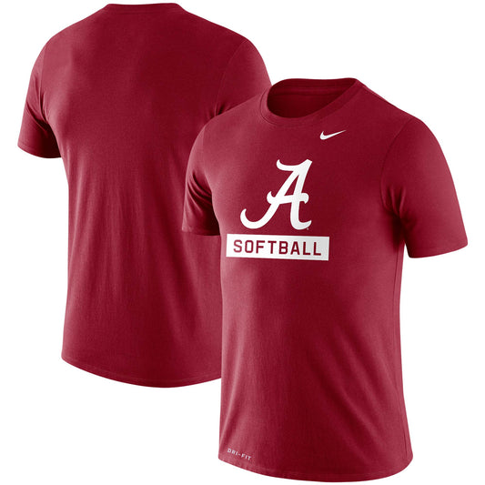 Men's Nike Crimson Alabama Crimson Tide Softball Drop Legend Slim Fit Performance T-Shirt