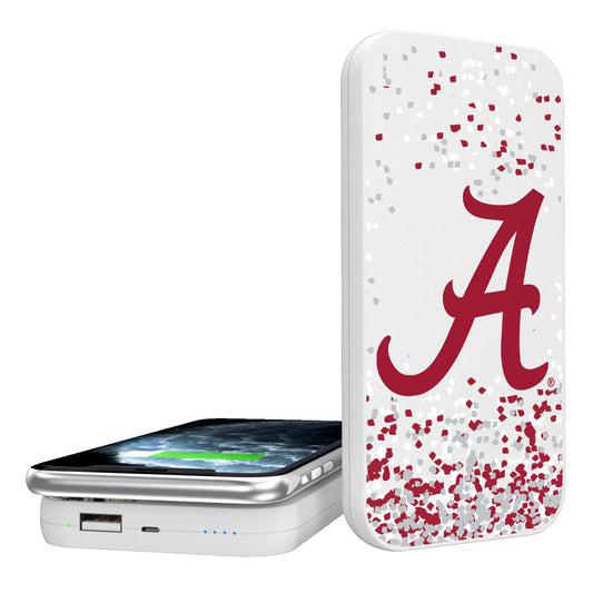 Alabama Crimson Tide Confetti Design Wireless 5000mAh Powerbank