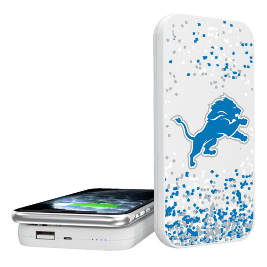 Detroit Lions Confetti Design Wireless 5000mAh Powerbank