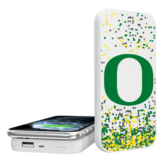 Oregon Ducks Confetti Design Wireless 5000mAh Powerbank