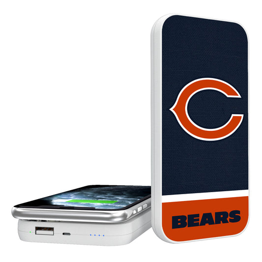 Chicago Bears Endzone Solid Design Wireless 5000mAh Powerbank