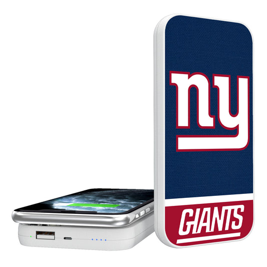 New York Giants Endzone Solid Design Wireless 5000mAh Powerbank