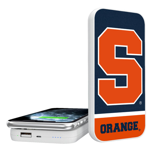 Syracuse Orange Endzone Solid Design Wireless 5000mAh Powerbank