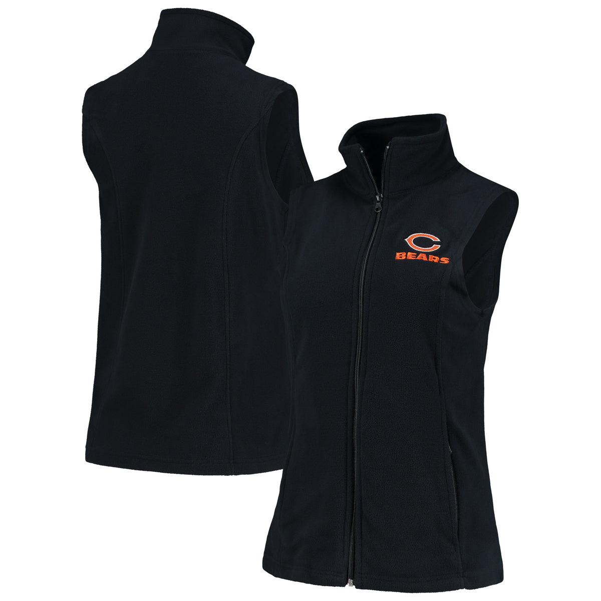 Women's Dunbrooke Navy Chicago Bears Houston Fleece Full-Zip Vest