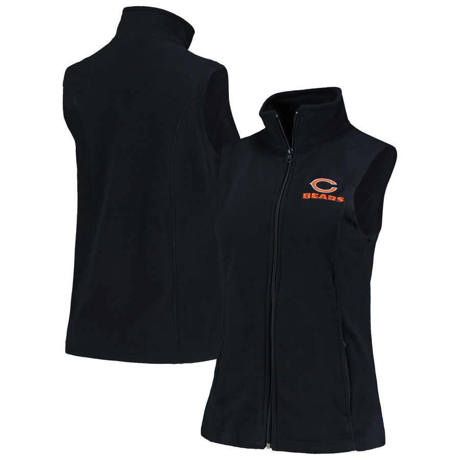 Women's Dunbrooke Navy Chicago Bears Houston Fleece Full-Zip Vest