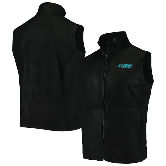 Men's Black Carolina Panthers Houston Fleece Full-Zip Vest