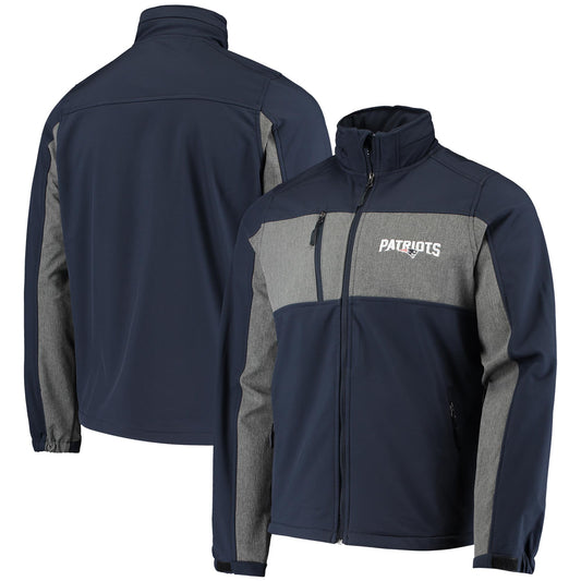 Men's Dunbrooke Navy New England Patriots Circle Zephyr Softshell Full-Zip Jacket