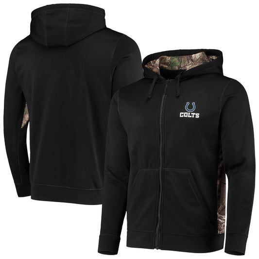 Men's Dunbrooke Black/Realtree Camo Indianapolis Colts Decoy Tech Fleece Full-Zip Hoodie