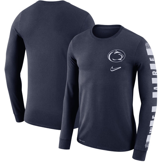 Men's Nike Navy Penn State Nittany Lions Local Mantra Performance Long Sleeve T-Shirt