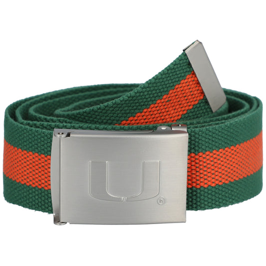 Men's Miami Hurricanes Fabric Belt