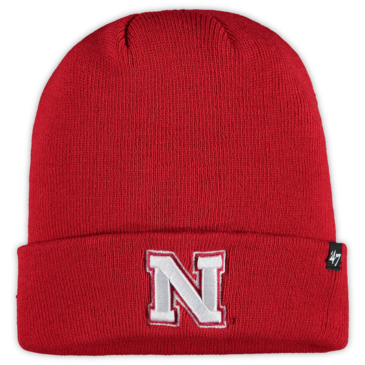 Men's '47 Scarlet Nebraska Huskers Core Cuffed Knit Hat