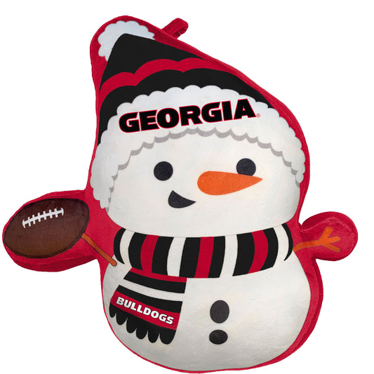 Georgia Bulldogs Holiday Snowman Plushlete Pillow