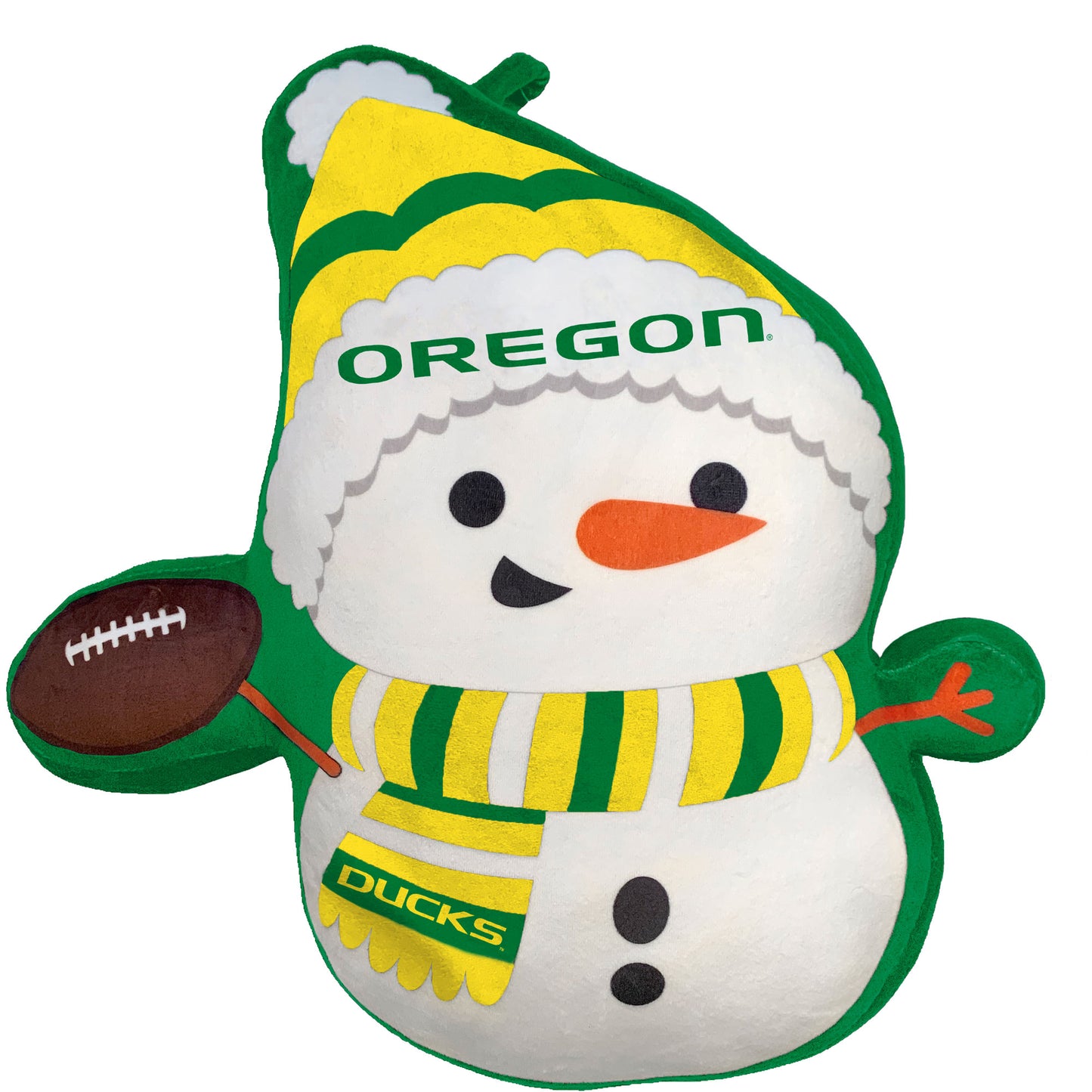 Oregon Ducks Holiday Snowman Plushlete Pillow