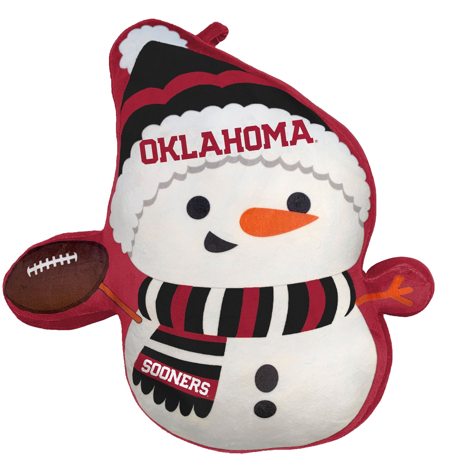 Oklahoma Sooners Holiday Snowman Plushlete Pillow