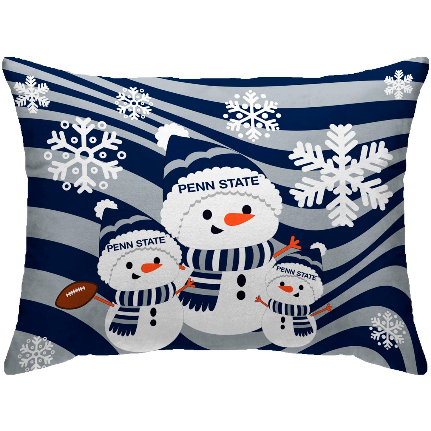 Penn State Nittany Lions 20'' x 26'' Holiday Snowman Bed Pillow