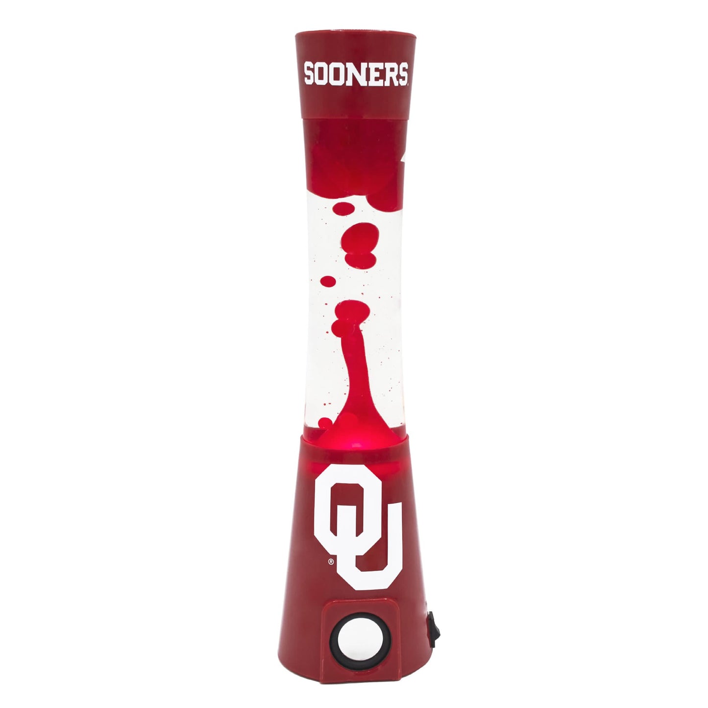 Oklahoma Sooners Magma Lamp with Bluetooth Speaker