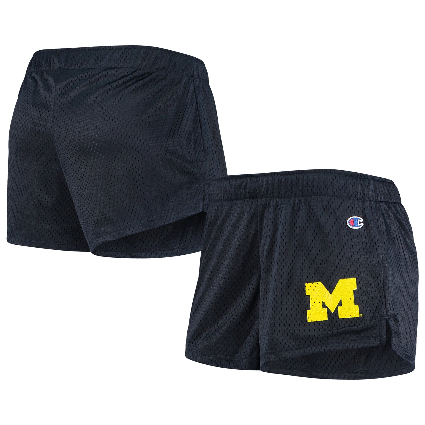 Women's Champion Navy Michigan Wolverines Mesh Shorts