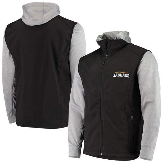 Men's Dunbrooke Black/Gray Jacksonville Jaguars Alpha Full-Zip Jacket