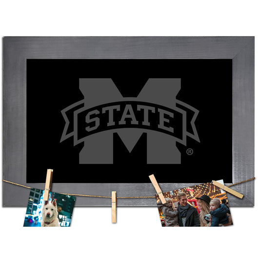 Mississippi State Bulldogs 11" x 19" Blank Chalkboard with Frame & Clothespins Sign