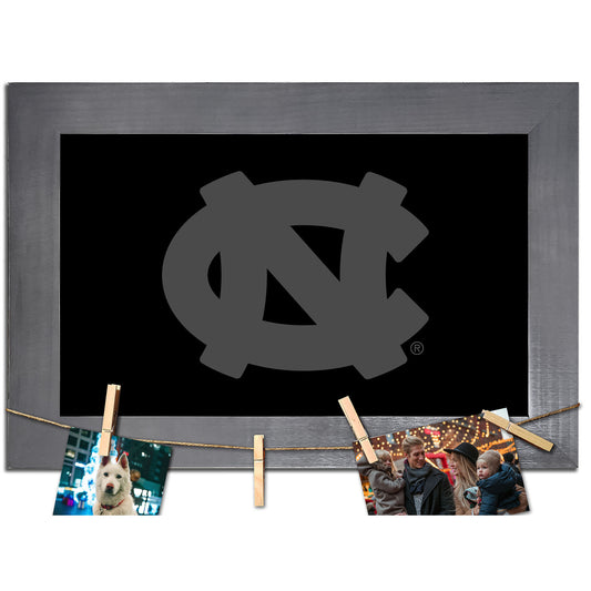 North Carolina Tar Heels 11" x 19" Blank Chalkboard with Frame & Clothespins Sign
