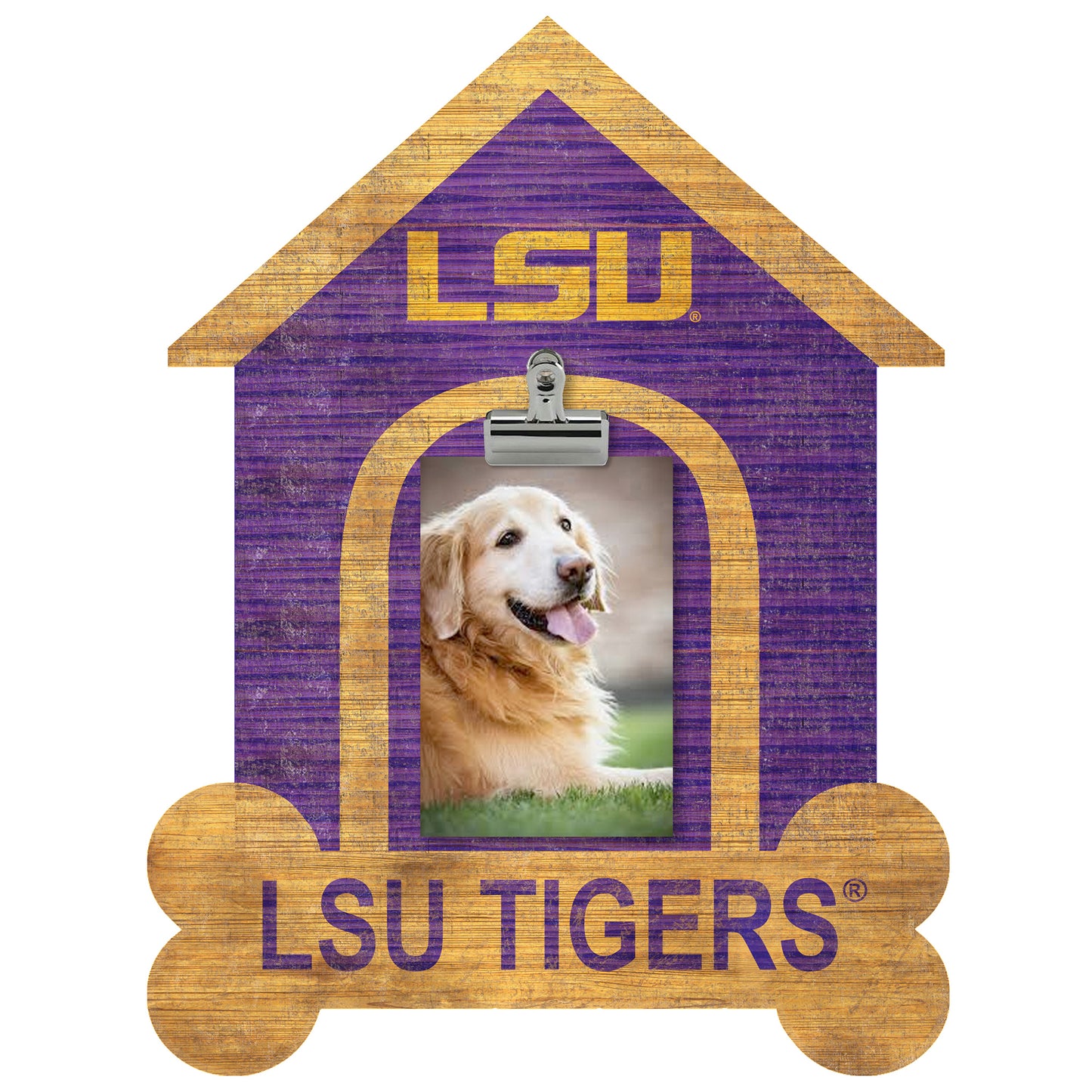 LSU Tigers Dog Bone House Clip Frame