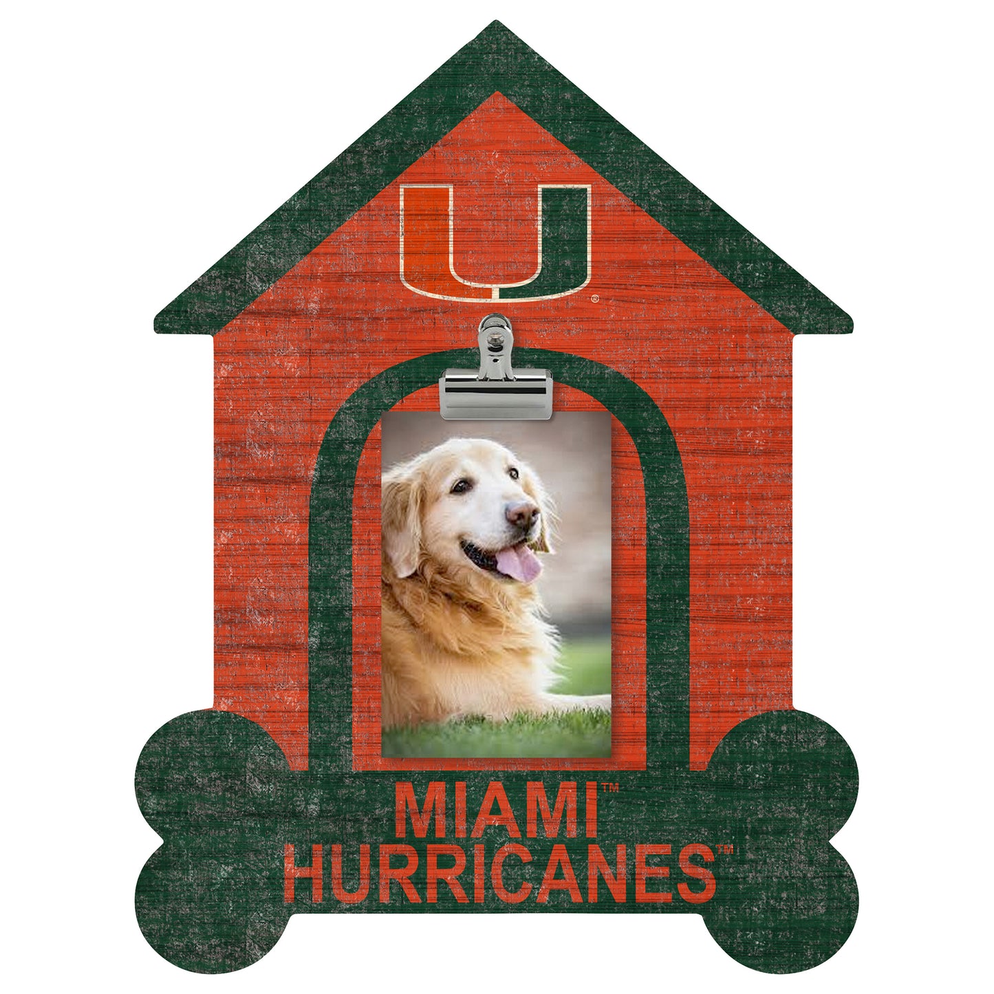 Miami Hurricanes Dog Bone House Clip Frame