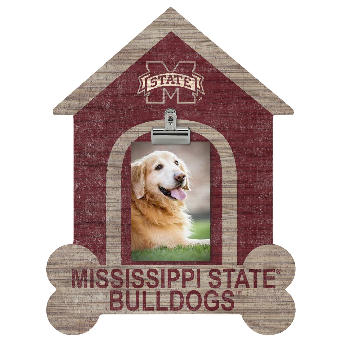 Mississippi State Bulldogs Dog Bone House Clip Frame