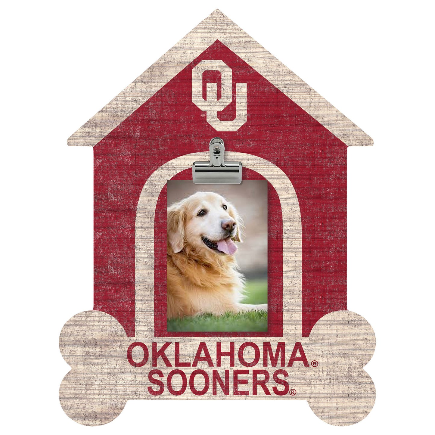 Oklahoma Sooners Dog Bone House Clip Frame
