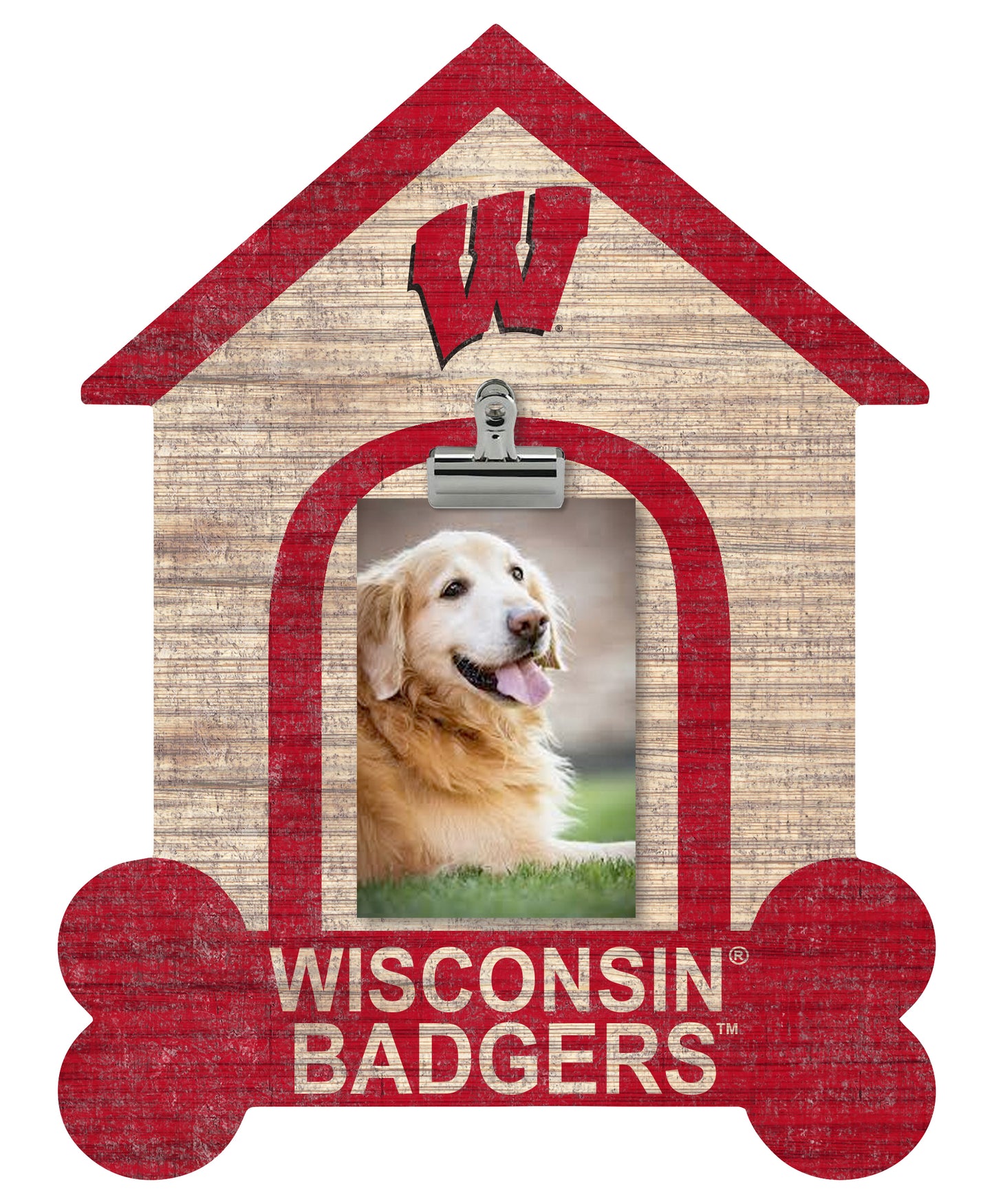Wisconsin Badgers Dog Bone House Clip Frame