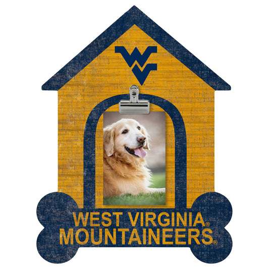 West Virginia Mountaineers Dog Bone House Clip Frame