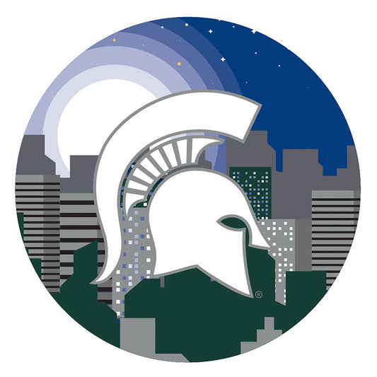 Michigan State Spartans 12" Landscape Circle Sign