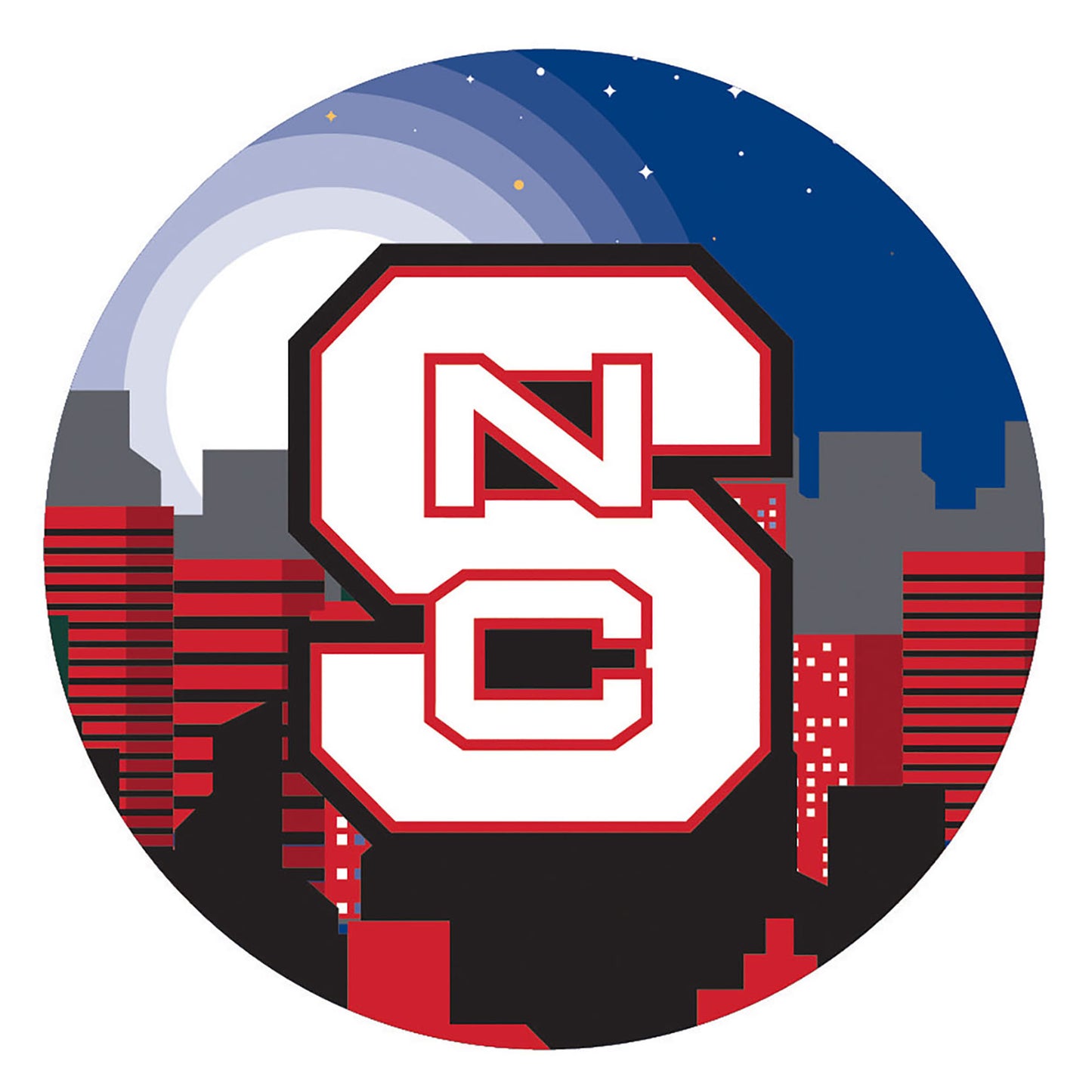 NC State Wolfpack 12" Landscape Circle Sign