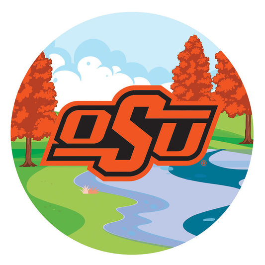 Oklahoma State Cowboys 12" Landscape Circle Sign