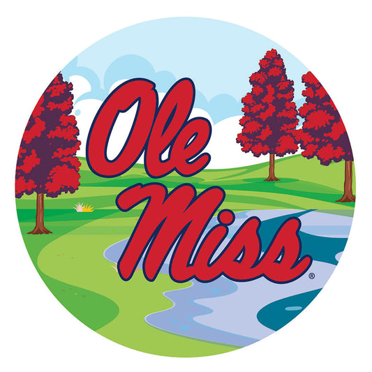 Ole Miss Rebels 12" Landscape Circle Sign