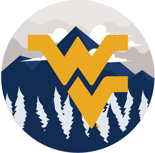 West Virginia Mountaineers 12" Landscape Circle Sign