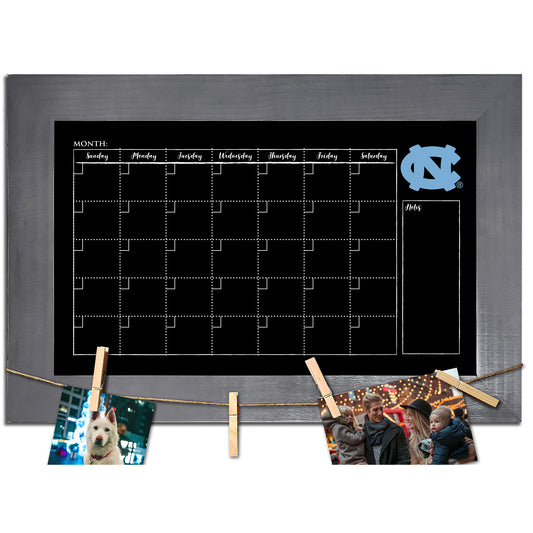 North Carolina Tar Heels 11" x 19" Monthly Chalkboard with Frame & Clothespins Sign