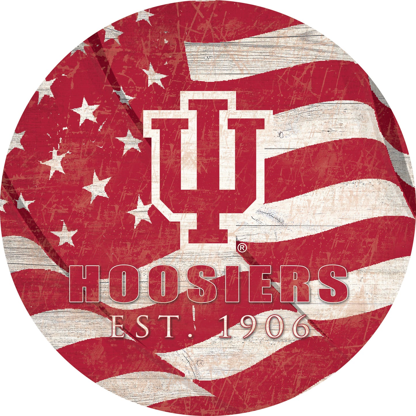 Indiana Hoosiers 12" Team Color Flag Sign