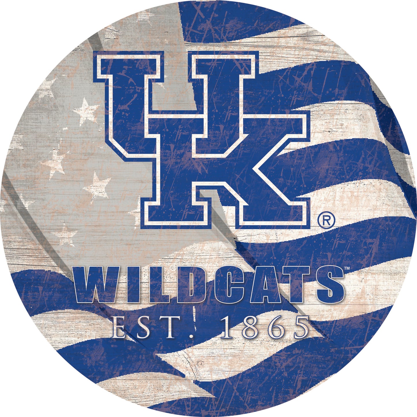 Kentucky Wildcats 12" Team Color Flag Sign