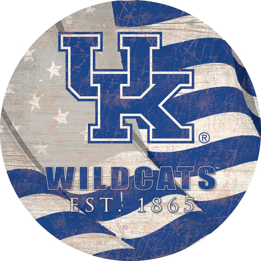 Kentucky Wildcats 12" Team Color Flag Sign