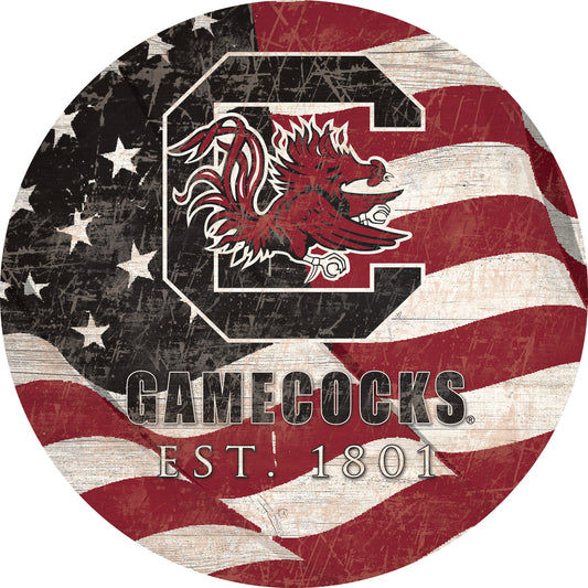 South Carolina Gamecocks 12" Team Color Flag Sign