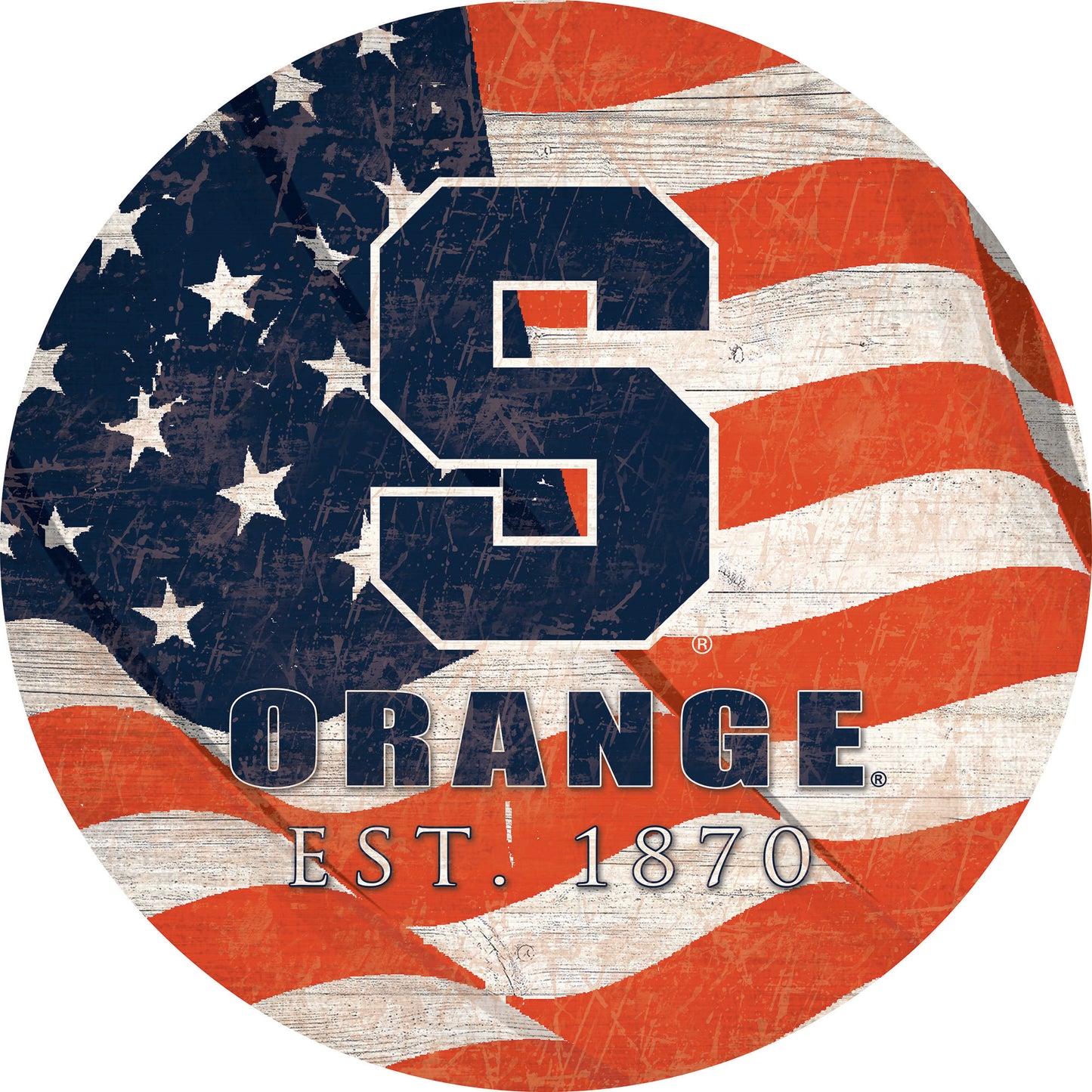 Syracuse Orange 12" Team Color Flag Sign