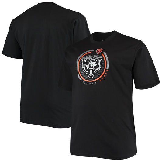 Men's Fanatics Black Chicago Bears Big & Tall Color Pop T-Shirt