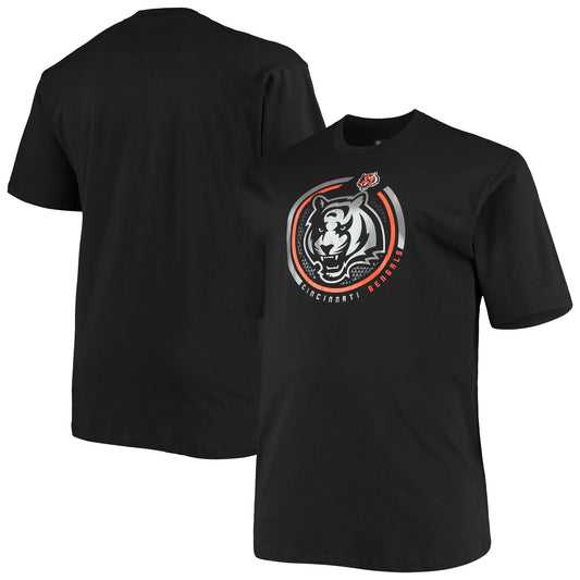 Men's Fanatics Black Cincinnati Bengals Big & Tall Color Pop T-Shirt